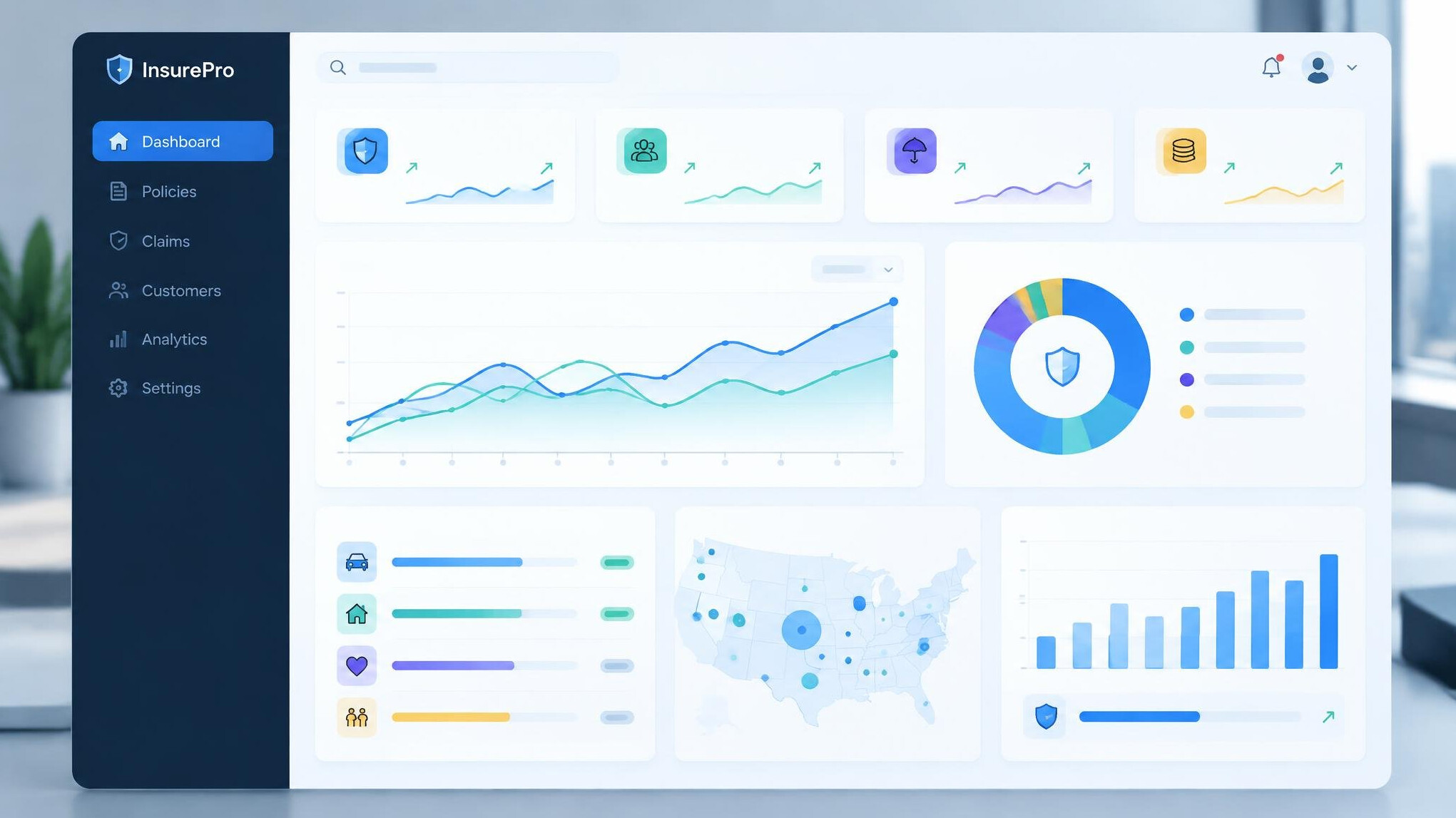 digital insurance dashboard