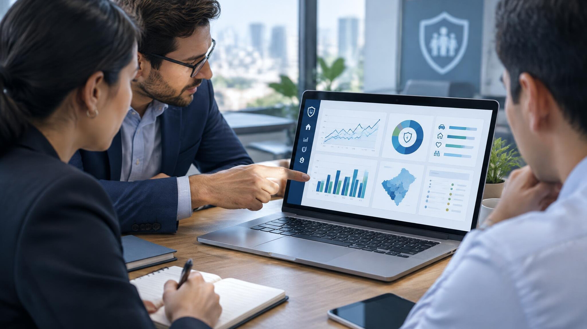 software dashboard on screen