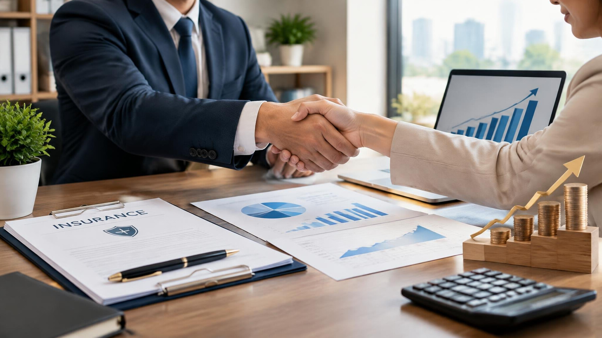 insurance documents and charts